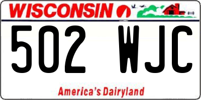 WI license plate 502WJC