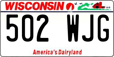 WI license plate 502WJG