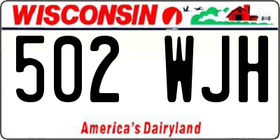 WI license plate 502WJH