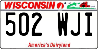 WI license plate 502WJI