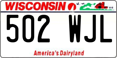 WI license plate 502WJL