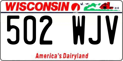 WI license plate 502WJV