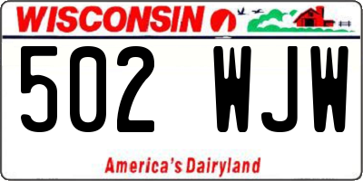 WI license plate 502WJW