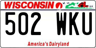 WI license plate 502WKU