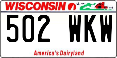 WI license plate 502WKW