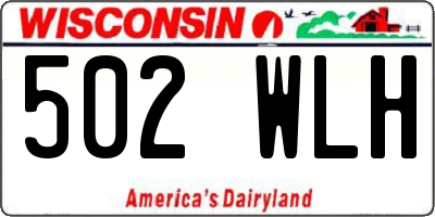 WI license plate 502WLH