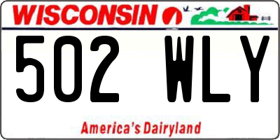 WI license plate 502WLY