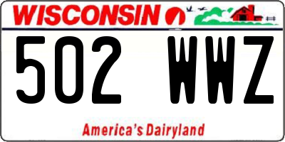 WI license plate 502WWZ