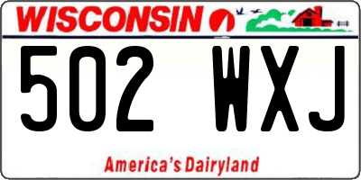 WI license plate 502WXJ