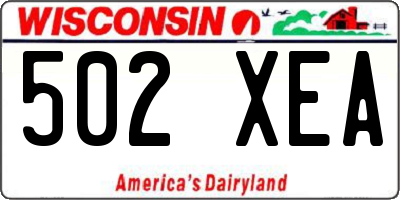 WI license plate 502XEA