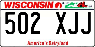 WI license plate 502XJJ