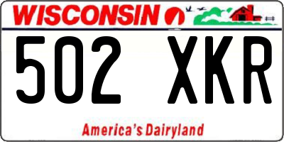 WI license plate 502XKR
