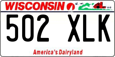 WI license plate 502XLK