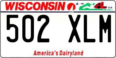 WI license plate 502XLM