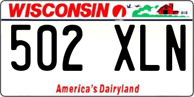 WI license plate 502XLN