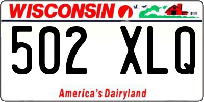 WI license plate 502XLQ