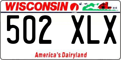 WI license plate 502XLX