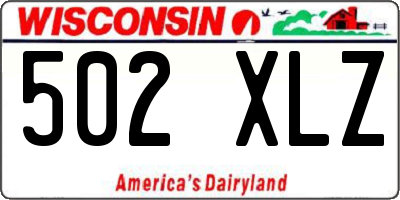 WI license plate 502XLZ