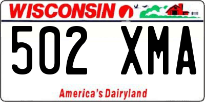 WI license plate 502XMA