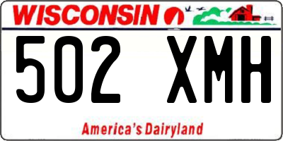 WI license plate 502XMH