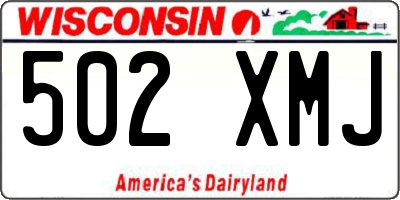 WI license plate 502XMJ