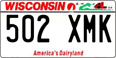 WI license plate 502XMK