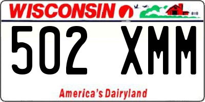 WI license plate 502XMM
