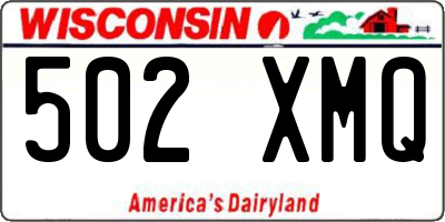 WI license plate 502XMQ