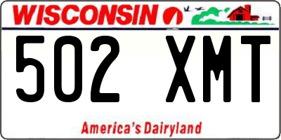 WI license plate 502XMT