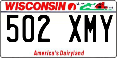 WI license plate 502XMY