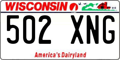 WI license plate 502XNG