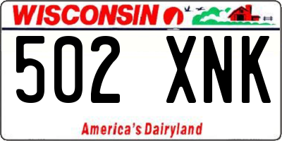 WI license plate 502XNK