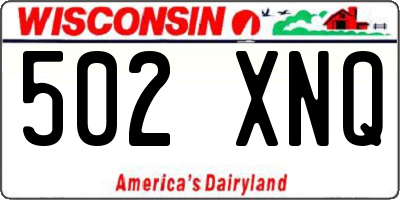 WI license plate 502XNQ