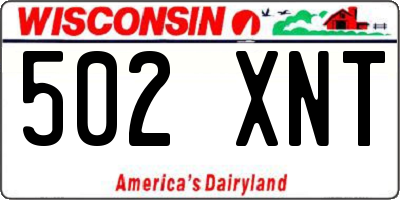 WI license plate 502XNT