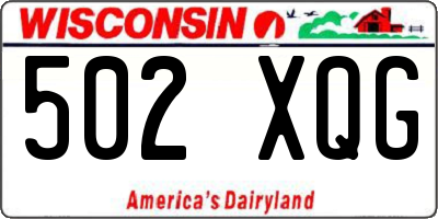 WI license plate 502XQG