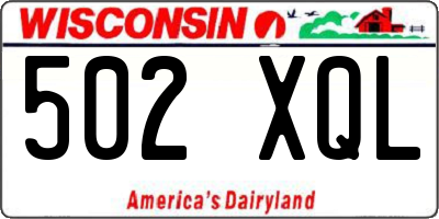 WI license plate 502XQL