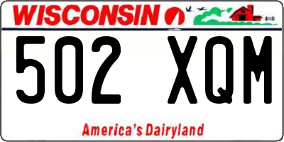 WI license plate 502XQM