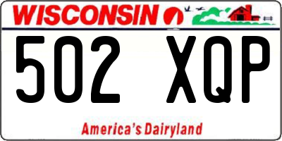 WI license plate 502XQP