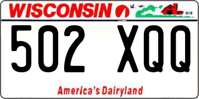 WI license plate 502XQQ