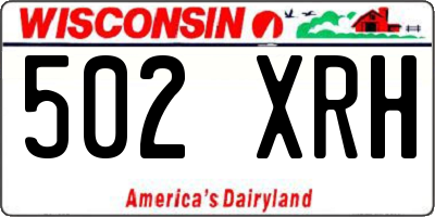 WI license plate 502XRH