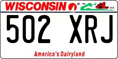 WI license plate 502XRJ