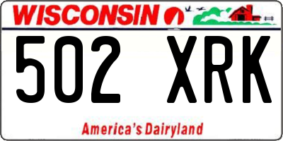 WI license plate 502XRK