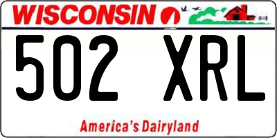 WI license plate 502XRL