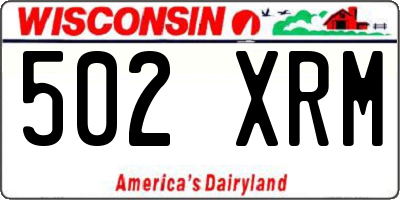 WI license plate 502XRM