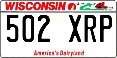 WI license plate 502XRP