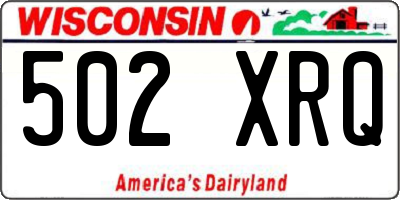 WI license plate 502XRQ