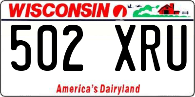 WI license plate 502XRU