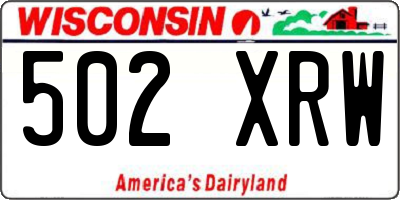 WI license plate 502XRW