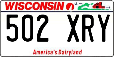 WI license plate 502XRY