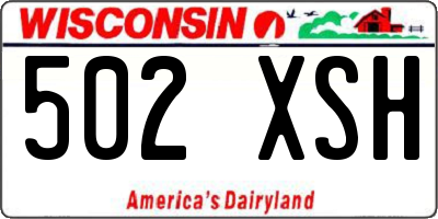 WI license plate 502XSH